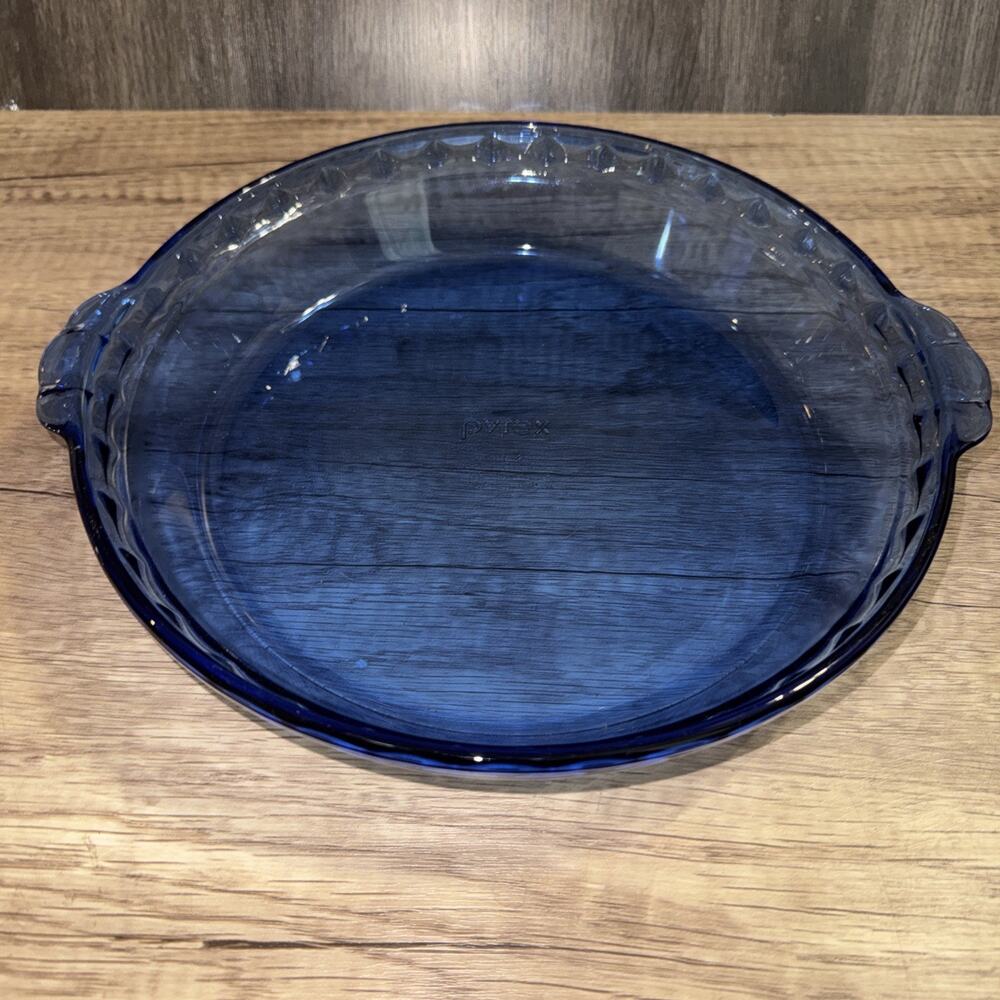 Vintage Blue Pyrex Pie Plate #229 Made in the USA